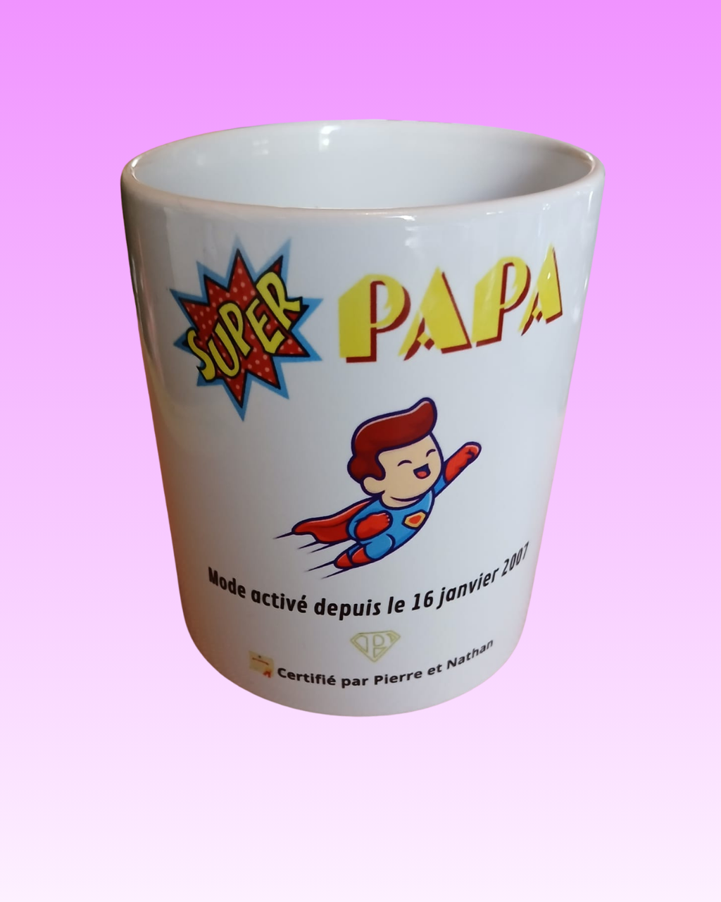Mug spécial Fêtes des père thème Super Papa