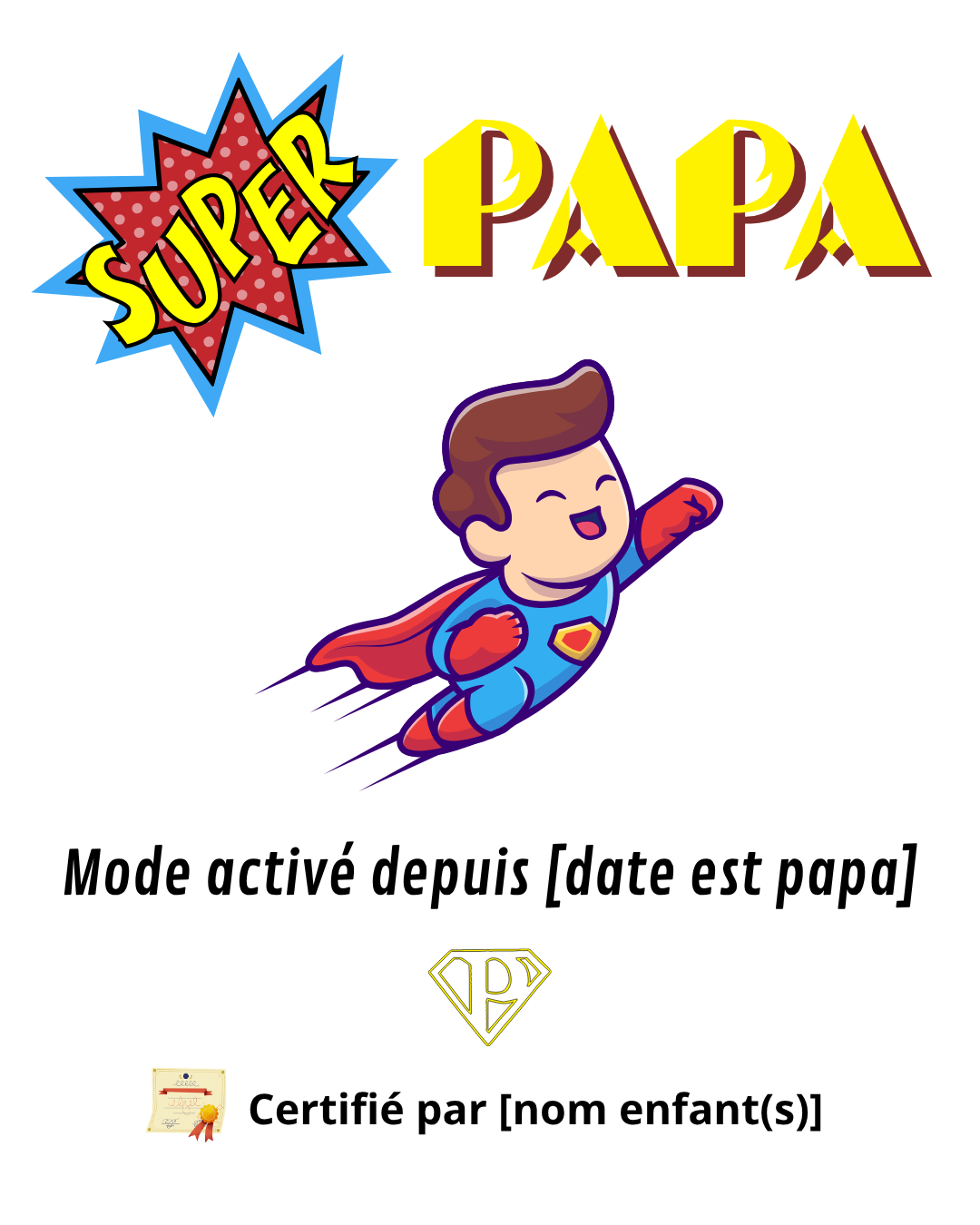Mug spécial Fêtes des père thème Super Papa