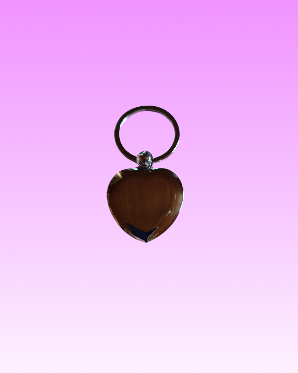 Metal heart keychain
