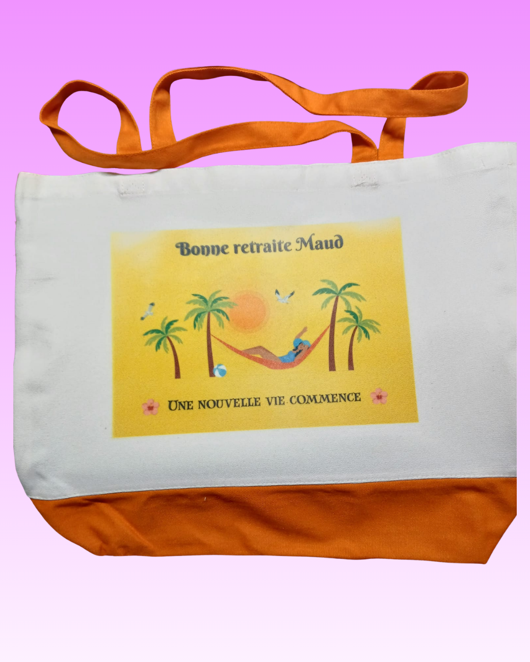 Sac cabas avec fond et anse de couleur