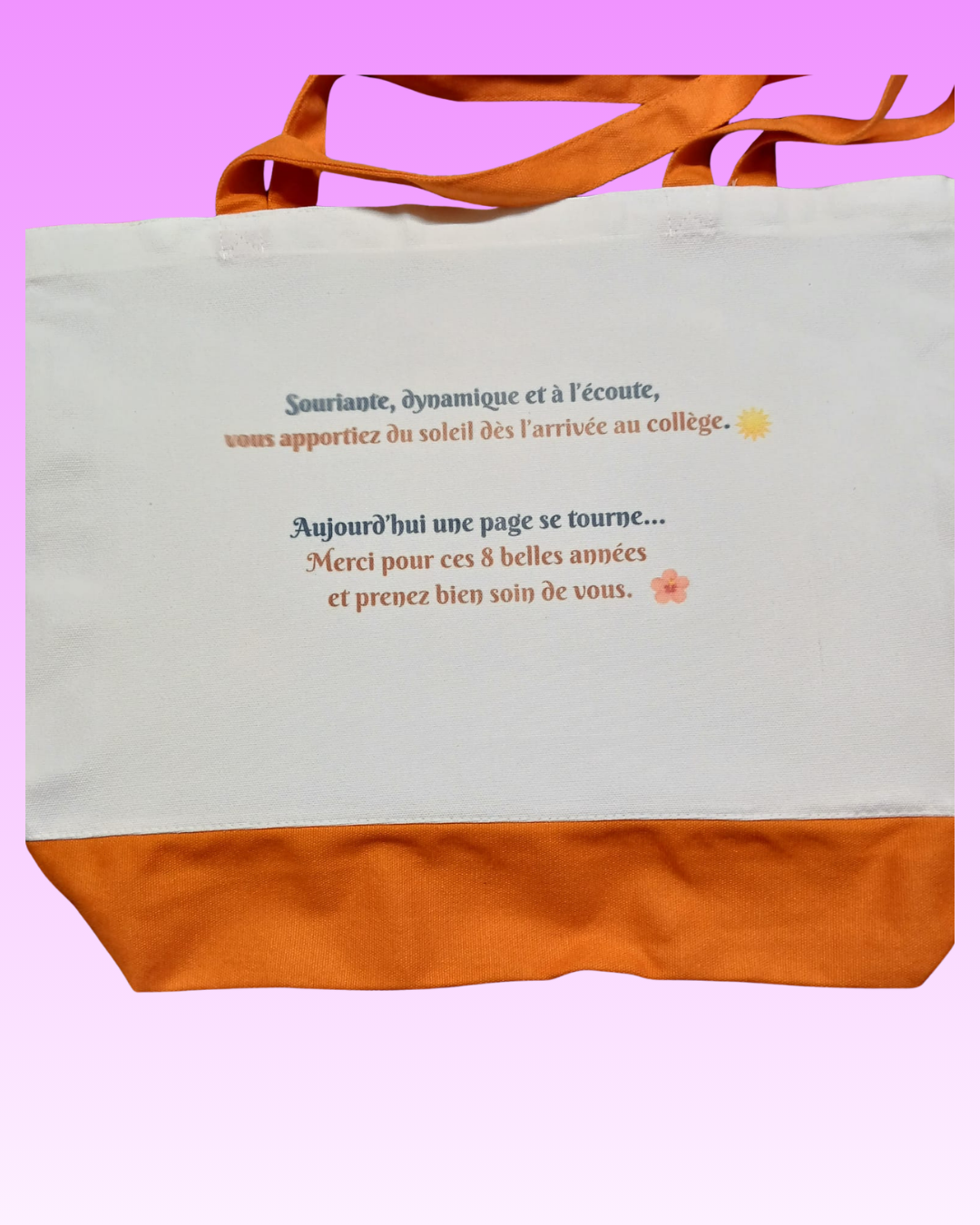 Sac cabas avec fond et anse de couleur