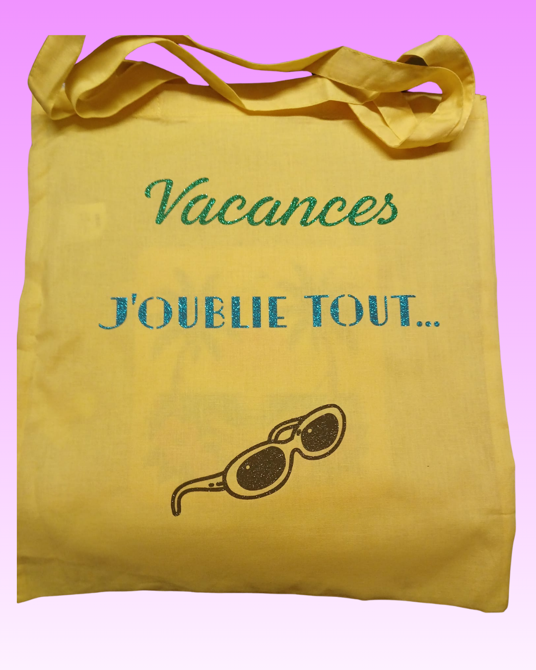 Tote-bag jaune citron collection Vacances